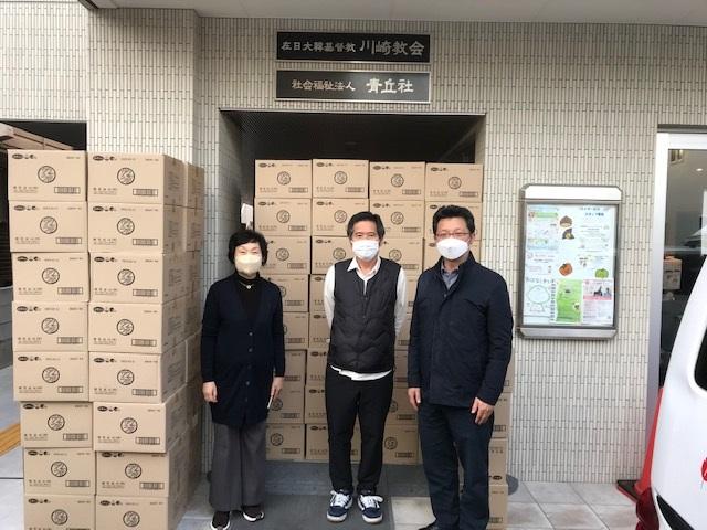 韓国のりふりかけのご寄贈をいただきました写真1